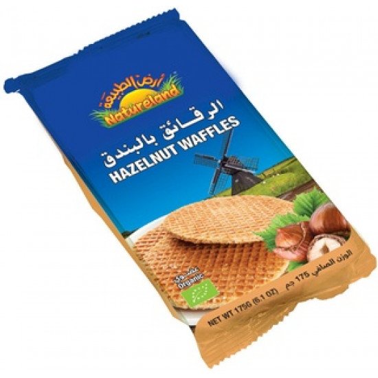 Natureland Hazelnut Waffles 175g Natureland Hazelnut Waffles 175g